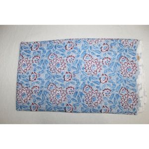 Tela Tradicional India con Estampado Sanganeri, Impresa a Mano con Bloques, 100% Algodón, Material para Decoración del Hogar - Product Image 5