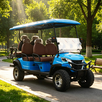 Voiturette de golf électrique personnalisée Rainbow 6 places avec batterie au lithium 72V et moteur 5kw certifiée DOT pour les terrains de golf et les clubs