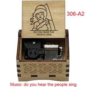 Boîte à musique en bois à remonter « Vous Entendez le Chant du Peuple ? », mouvement mécanique, cadeaux idéaux pour enfants, <span class=keywords><strong>amis</strong></span>, familles, décoration intérieure - Product Image 2