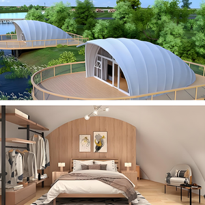 Tienda de campaña prefabricada de la membrana permanente al aire libre Glamping Hotel Resort Camping House Structure - Product Image 5