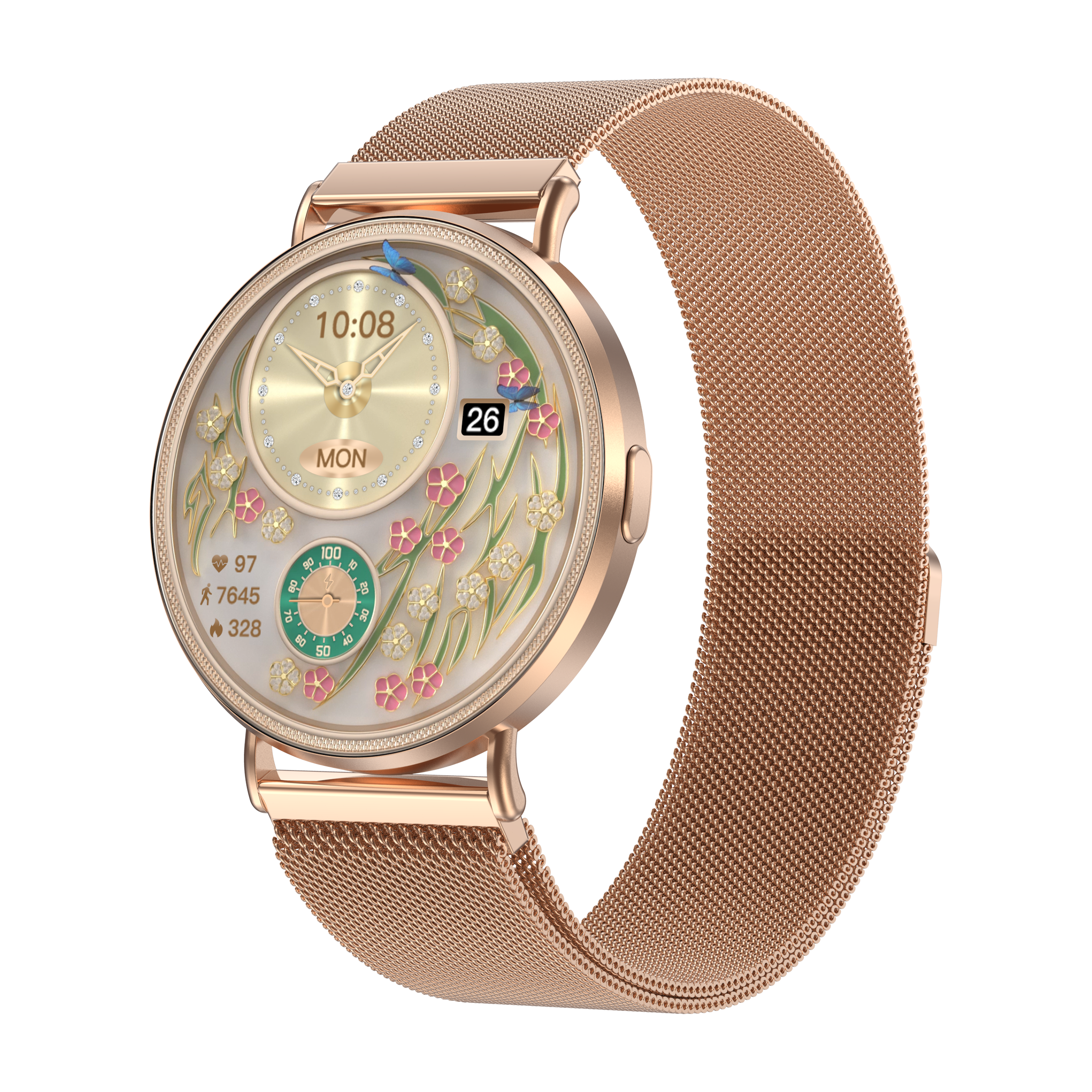 Correas de malla dorada