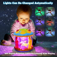 Projecteur musical éducatif pour bébé préscolaire jouets d'apprentissage pour bébé jouets tambour lumineux rotatif pour bébés cadeaux