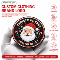 Patch en TPU personnalisé en relief 3D à thème de Noël, transfert thermique, badge en TPU pour vêtements d'enfants, artisanat, cadeau, décoration DIY
