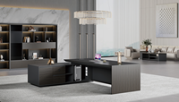 Design del tavolo da ufficio per capo in legno moderno di lusso all'ingrosso diretto della fabbrica