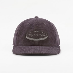 Casquettes classiques à logo brodé personnalisé OEM, casquettes de qualité supérieure à 6 panneaux, casquettes en velours côtelé non structurées - Product Image 3
