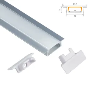 Kavisli kalın sütlü beyaz kapaklı U şekli lekesiz LED alüminyum kanal sistemi