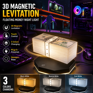 Lampe de chevet à LED <span class=keywords><strong>3D</strong></span> magnétique à lévitation <span class=keywords><strong>GTA</strong></span>, 3 modes, commande tactile, alimentation USB, pour chambre, salle de jeux, décoration intérieure - Product Image 1