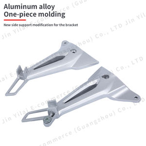 มอเตอร์ไซค์อะลูมิเนียมอัลลอยด์สีเงิน ที่พักเท้าหลังแบบปรับได้ สำหรับ WAVE100S-2005 WAVE125/S <span class=keywords><strong>WAVE125I</strong></span> WAVE110I ใหม่ - Product Image 3