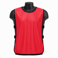 Rompi Latihan Sepak Bola Arena Bahan Polyester Mesh Tanpa Lengan Unisex Dewasa untuk Team Building dan Promosi Luar Ruangan