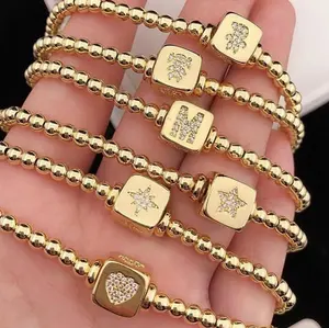 Модные Кубические Подвески золотого цвета, браслет, циркониевые подвески, элегантный металлический браслет-цепочка для женщин, подарок для любимой женщины