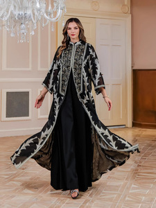 <strong>Abaya</strong> 2025 Pleated Large Size Modest Coat Style Long Robe Pour Femme Casual Muslim Elegent Abayas for Tall Ladies - Product Image 2