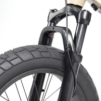 Vélo électrique Mario vintage gris beige gros cadre de vélo électrique de montagne avec moteur de moyeu arrière Bafang 250w suspension complète