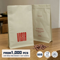 Sachet d'emballage de café de qualité alimentaire supérieure avec soufflet latéral, valve de dégazage, poche zippée refermable en Mylar pour aliments pour animaux de compagnie