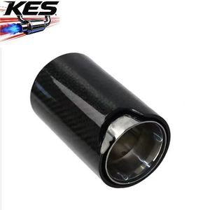 63mm 79mm カーボンファイバー製エキゾーストチップ、ステンレス製スロートエンドキャップ付き、アップグレードされたエキゾーストテールパイプマフラーチップ - Product Image 4
