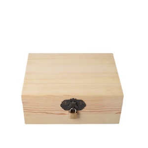 Caja de Almacenamiento de Madera de Pino, Tamaño Personalizable, Organizador de Joyas con Tapa Abatible, 3-6L, Embalaje para Regalos y Manualidades - Product Image 5