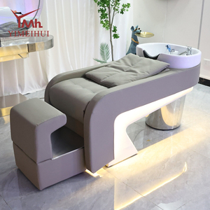 Sillón de Lavado de Lujo <span class=keywords><strong>para</strong></span> Salón, Lavabo de Cerámica con Acabado Brillante, Diseño Semi-Inclinado <span class=keywords><strong>para</strong></span> Relajación - Product Image 6