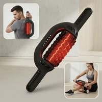 Rouleau de massage musculaire rotatif rechargeable, masseur électrique pour tout le corps avec lumière rouge pour une relaxation musculaire profonde