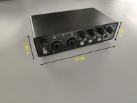 Interface Audio Professionnelle XTUGA M22D OEM d'Usine en Métal pour Studio 24 bits/192 kHz 2 Entrées/2 Sorties Mixeur Audio USB avec Carte Son Phantom 48V