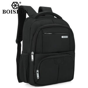 Boiseen <b>Men's</b> Laptop <b>Backpack</b> <b>Black</b> Large Capacity Business Travel Waterproof Outdoor Bag - Product Image 1