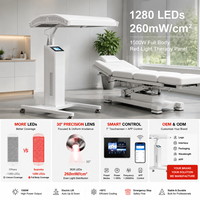 Panel de Luz Roja PBM de Alta Irradiancia con 1280 LED, Panel LED de Doble Longitud de Onda 660nm 850nm para Cuerpo Completo, Clínicas Quiroprácticas