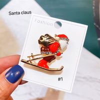 Vente en gros de broche strass arbre de Noël coloré bijoux en alliage pour enfants cadeau de Noël pour fête mariage fiançailles
