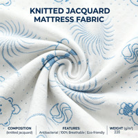 Tissu de matelas respirant et doux pour la peau, fabriqué en usine, tissu de lit antistatique, tissu jacquard tricoté pour matelas