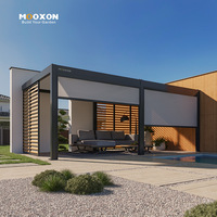 Pergola actionnée électrique avec l'option en aluminium imperméable de structure et de mur de verre