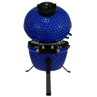 Barbecue au charbon de bois Kamado moderne Kimstone de 13 pouces, design portable, hauteur réglable, acier inoxydable, allumage automatique
