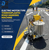 Machine de marquage routier thermoplastique à moteur électrique haute efficacité, alimentée par batterie, pour autoroute et parking