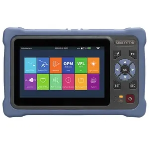 12 in 1 100KM MINi OTDR 1310/1550nm 26/24dB riflettometro in fibra ottica Touch Screen VFL OLS OPM mappa eventi Tester per cavi Ethernet