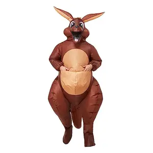 袋鼠万圣节广告角色扮演派对游戏成人卡通动物充气吉祥物服装