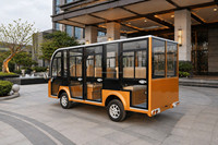 Bus électrique de tourisme entièrement fermé avec climatisation, véhicule navette touristique de type fermé pour parcs et campus, 11 places