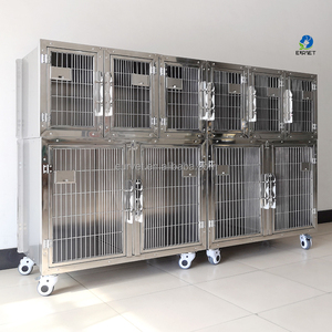 EUR VET toptan fiyat 10 kapılar paslanmaz çelik köpek kafesleri veteriner ekipmanları hastane için Pet hastane kafes - Product Image 4