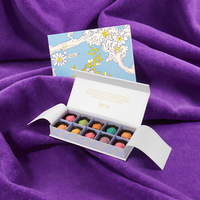 Boîte de chocolat de luxe personnalisation or estampage à chaud Logo boîte de papier pour 10 chocolats emballage avec insertion de papier et papier de soie