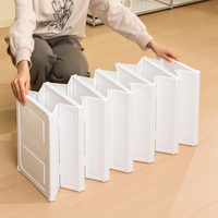 Étagère à chaussures pliable et empilable 6 niveaux, sans assemblage, taille 12, écologique, pour salle de bain et cuisine