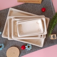 Boîte à sushi jetable, résistante au micro-ondes, épaissie, écologique, modèle boîte à sushi avec couvercle, plateau rectangulaire pour barbecue