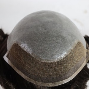 Sistema capilar BIO con base de PU y frente de encaje francés con línea de cabello natural - Product Image 2