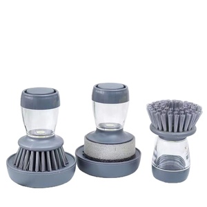 Cepillo <span class=keywords><strong>de</strong></span> cocina para fregar platos, ollas, sartenes, fregadero, limpieza, jabón, dispensador, platos, cepillo, fregador <span class=keywords><strong>de</strong></span> platos con juego <span class=keywords><strong>de</strong></span> soporte - Product Image 1