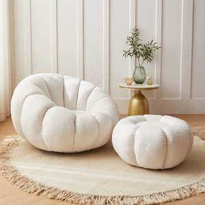 Sedia di Design Nordico Moderno per Soggiorno, Poltrona di Lusso in Velluto Impermeabile ed Ecologica, Poltrona Relax, <span class=keywords><strong>Divano</strong></span> Singolo - Product Image 4