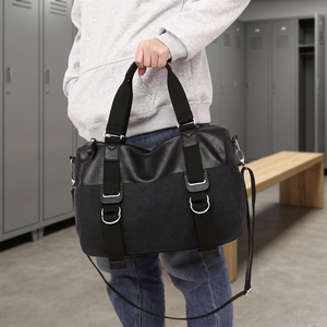 Sac à main homme en cuir souple de luxe, design direct usine, multi-compartiments, fermeture éclair, sac bandoulière - Product Image 1