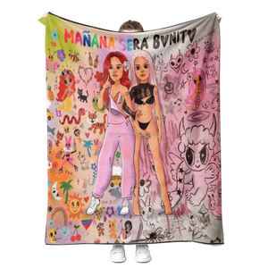 Nouvelle arrivée Karol G Bichota saison Peso Pluma couverture personnalisée couleur imprimé doux canapé voyage jeter couverture - Product Image 1