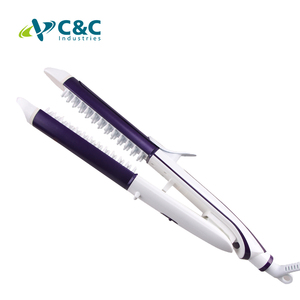 Lisseur et boucleur de cheveux professionnel 2 en 1 avec revêtement céramique, élément chauffant PTC, lisseur plat à chauffe rapide - Product Image 3