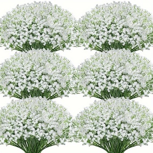 130 шт. искусственных цветов гипсофилы, оптовые букеты на стеблях с защитой от окисления - Product Image 1