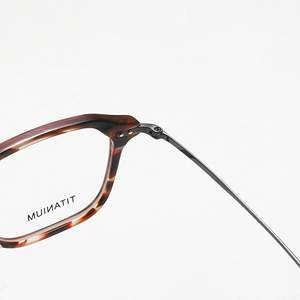 Gafas Rectangulares de Montura Completa Color Carey, Armazón de Titanio, Unisex, para Adultos, Monturas para Corrección de la Visión - Product Image 2