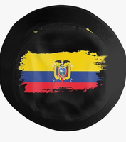 Gorras deportivas de poliéster con impresión completa de logotipo personalizado, sombrero de cubo de Ecuador para viajes, playa, pesca, Camping