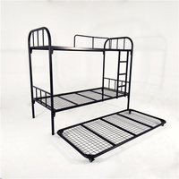 Lit superposé en métal robuste de l'usine chinoise Lit double pliable en fer pour adultes enfants École jumelle moderne Hôtel Appartement Entrepôt