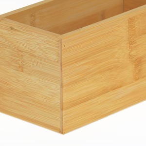 Wooden Desktop Storage <b>Box</b> Open Top Solid Wood Cosmetic Organizer Eco Friendly <b>Makeup</b> Storage - Product Image 5
