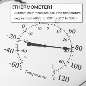 Đồng hồ treo tường bằng kim loại 23 inch có nhiệt kế, ẩm kế, đồng hồ trang trí cỡ lớn dùng trong nhà và ngoài trời cho sân vườn, nhà cửa - Product Image 3