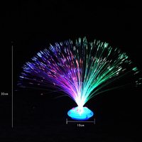 Vente flash Lampe à fibres optiques LED en forme de fleur Lumière optique colorée Veilleuse pour fournitures de fête néon