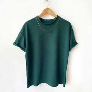 Camiseta Unisex Extra Grande con Cuello en V, Verde, de Poliéster, Estilo Urbano, Manga Larga, 300g, Transpirable, Ajuste Deportivo Ricsa - Product Image 1
